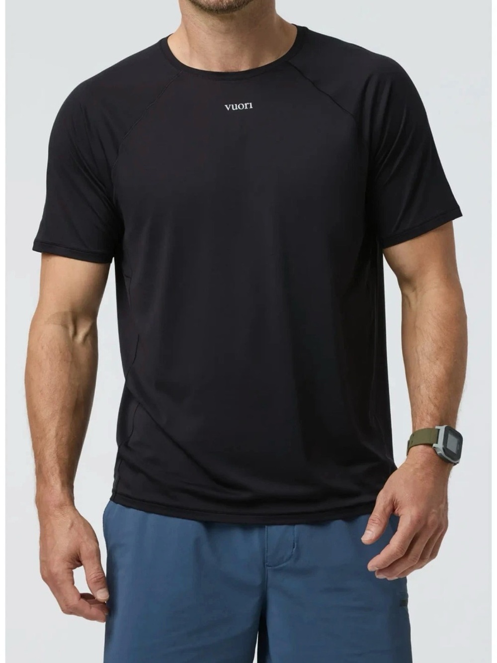 VUORI Short Sleeve Precept Tech Tee Shirt in Black Men's Medium New With Tags